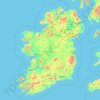 Topografische Karte Irland, Höhe, Relief