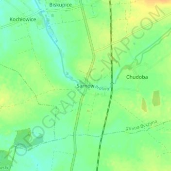 Topografische Karte Sarnau, Höhe, Relief