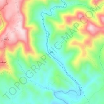 Topografische Karte Kibler, Höhe, Relief