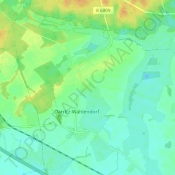 Topografische Karte Wahlendorf, Höhe, Relief
