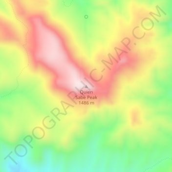 Topografische Karte Quien Sabe Peak, Höhe, Relief
