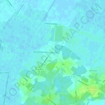 Topografische Karte La Hourcade, Höhe, Relief