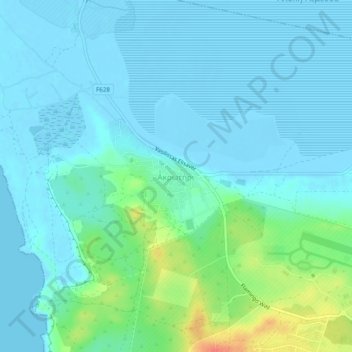 Topografische Karte Ακρωτήρι, Höhe, Relief