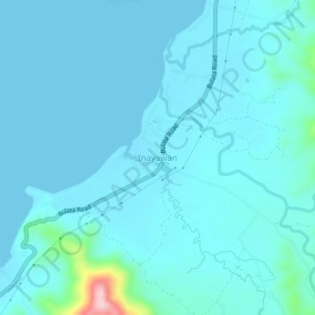 Topografische Karte Inayawan, Höhe, Relief