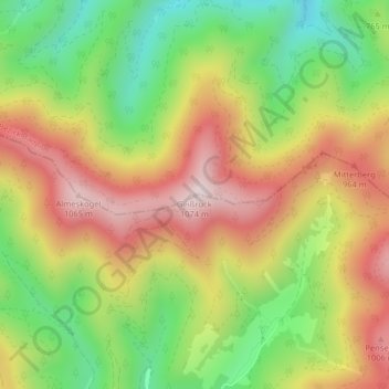 Topografische Karte Geißruck, Höhe, Relief