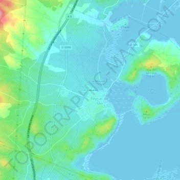 Topografische Karte Les Cabanes, Höhe, Relief