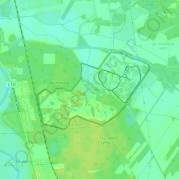 Topografische Karte Ostafrika, Höhe, Relief