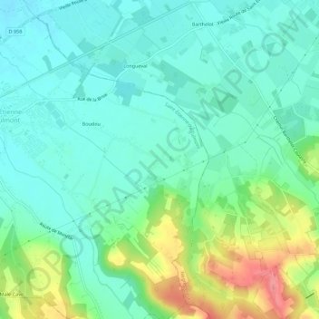 Topografische Karte Canorte, Höhe, Relief