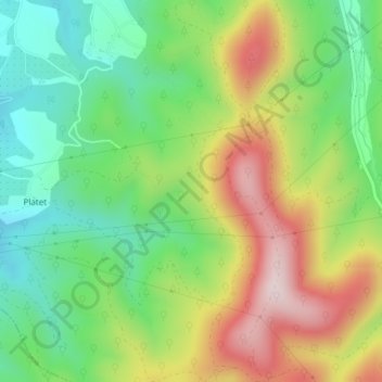 Topografische Karte Grand Serre, Höhe, Relief