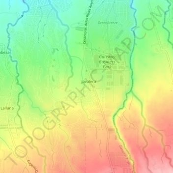 Topografische Karte Javalera, Höhe, Relief