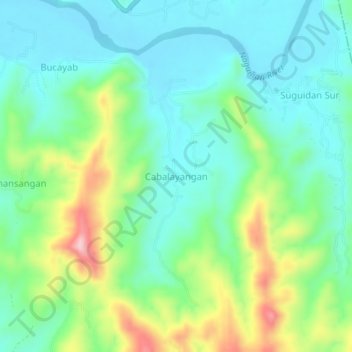 Topografische Karte Cabalayangan, Höhe, Relief