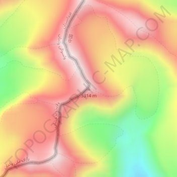 Topografische Karte Malyy Pamir, Höhe, Relief