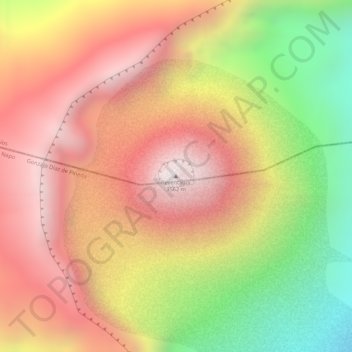 Topografische Karte Reventador, Höhe, Relief