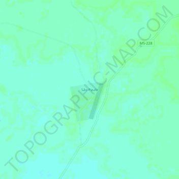 Topografische Karte São Paulo, Höhe, Relief