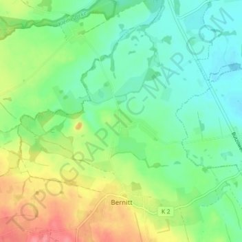 Topografische Karte Viezen, Höhe, Relief