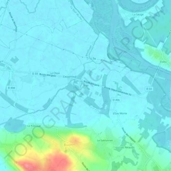 Topografische Karte Triel, Höhe, Relief
