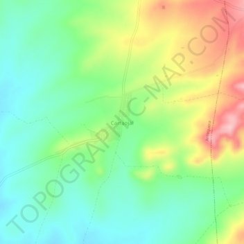 Topografische Karte Cartaojal, Höhe, Relief