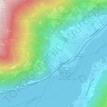 Topografische Karte Tschöran, Höhe, Relief
