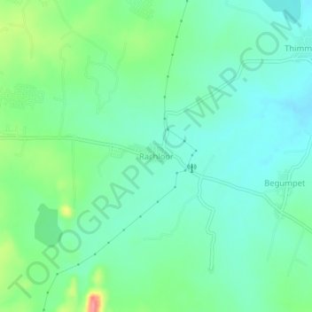Topografische Karte Rachloor, Höhe, Relief