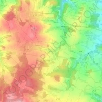 Topografische Karte Pallweis, Höhe, Relief