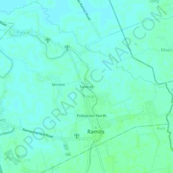 Topografische Karte Saranay, Höhe, Relief