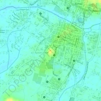 Topografische Karte Mira Hills, Höhe, Relief