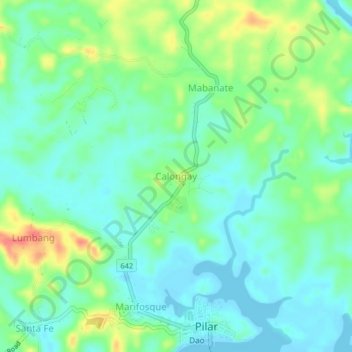 Topografische Karte Calongay, Höhe, Relief