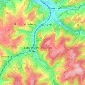 Topografische Karte Texas, Höhe, Relief