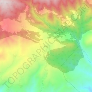 Topografische Karte Erik, Höhe, Relief