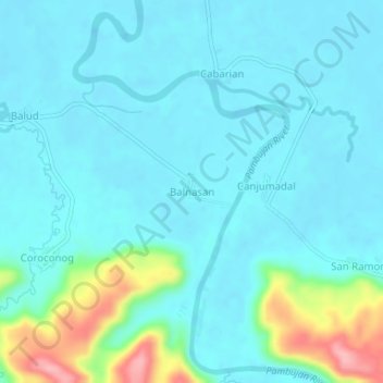 Topografische Karte Balnasan, Höhe, Relief