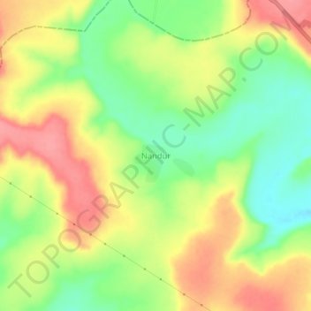 Topografische Karte Nandur, Höhe, Relief