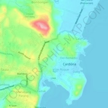 Topografische Karte Iglesia, Höhe, Relief