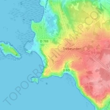 Topografische Karte Le Gavel, Höhe, Relief