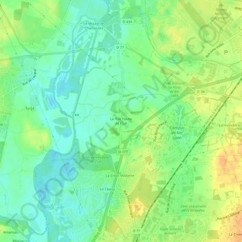 Topografische Karte La Rue Haute de Cicé, Höhe, Relief