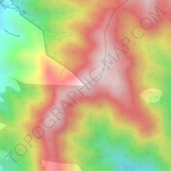 Topografische Karte Cerro Azul, Höhe, Relief