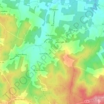 Topografische Karte L'Agneau, Höhe, Relief