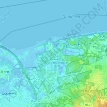 Topografische Karte Valkeveen, Höhe, Relief