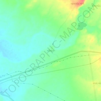 Topografische Karte Bhimpar, Höhe, Relief