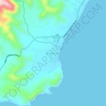 Topografische Karte Borlongan, Höhe, Relief