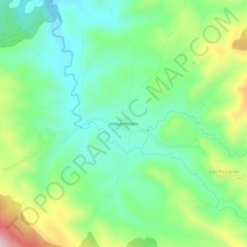 Topografische Karte Undués Pintano, Höhe, Relief