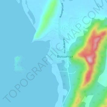 Topografische Karte Salvacion, Höhe, Relief