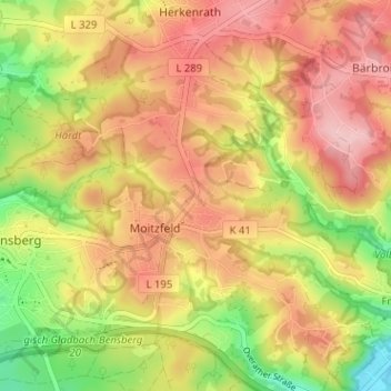 Topografische Karte Höhe, Höhe, Relief