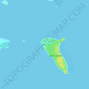 Topografische Karte Ando, Höhe, Relief