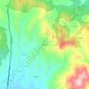 Topografische Karte Finolledo, Höhe, Relief