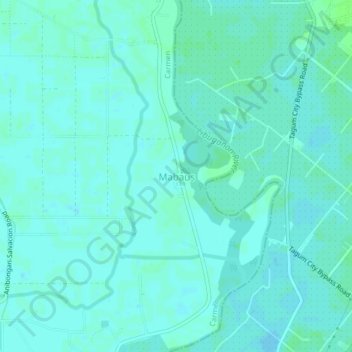 Topografische Karte Mabaus, Höhe, Relief