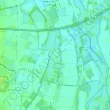 Topografische Karte Lennen, Höhe, Relief
