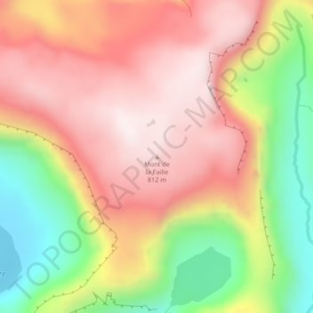 Topografische Karte Mont de la Faille, Höhe, Relief