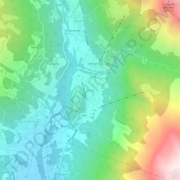 Topografische Karte Torre, Höhe, Relief