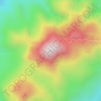 Topografische Karte Mount Balut, Höhe, Relief