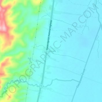 Topografische Karte Linoan, Höhe, Relief